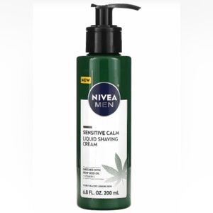 Nivea Men Sensitive Calm Liquid Shaving Cream Pump Bottle 6.8 FL OZ Beard Use